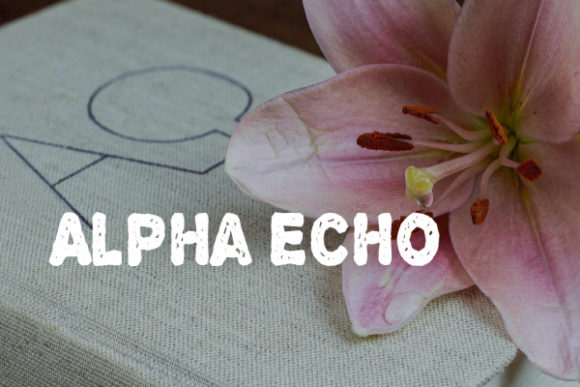 Alpha Echo: A Display Typeface with Textured Edge