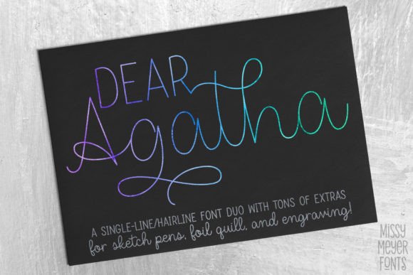 Dear Agatha: Unlocking a Single-Line Font for Modern Creators