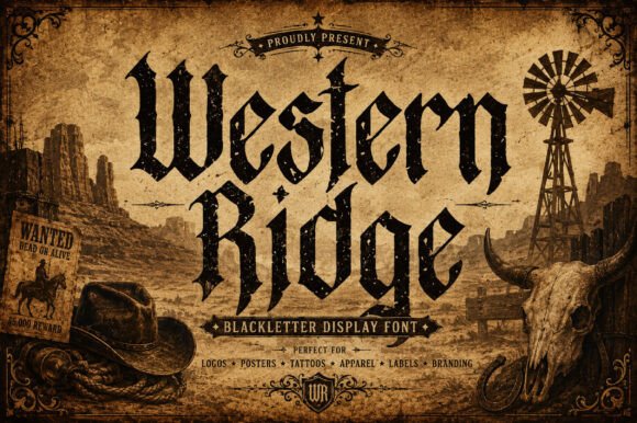 Western Ridge: A Bold Typeface for Authentic Western Branding